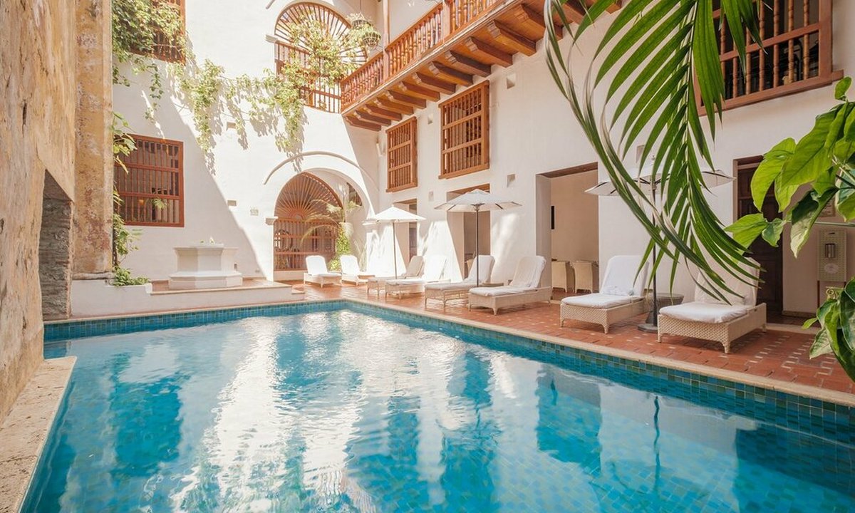 Casa San Agustin hotel Cartagena Colombia boutique luxury courtyard pool